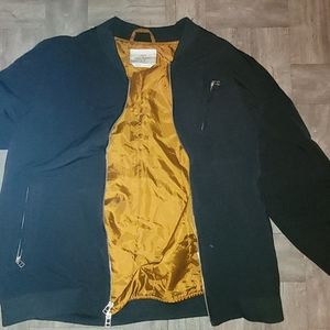 Your Neighbors,Bomber flight jacket. XL, navy/gold